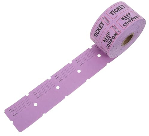 VALICLUD 1000 Pièces Lot de Tickets de Tombola Rouleau Double Billets pour Événements Récompenses Entrées et Jeux Festifs