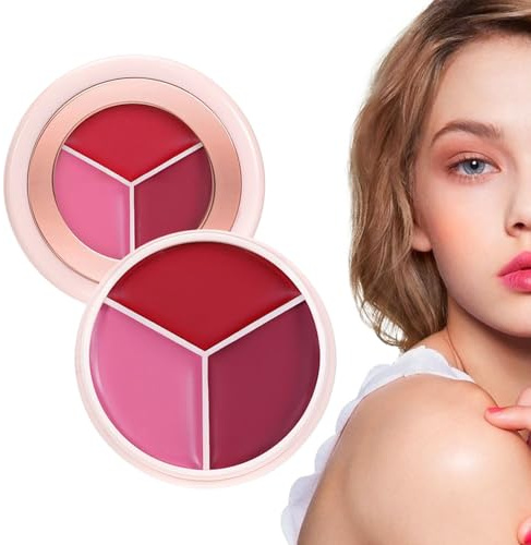 Palette Per Blush In Formula Crema | Blush Per Il Trucco Del Viso Dalla Finitura Opaca E Impermeabile, In Crema Per Labbra E Guance - Per Appuntamenti Viaggio Sera Vacanza Festa