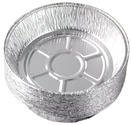 Inserti per friggitrici ad aria calda, 50 pezzi ciotole in alluminio – Inserti rotondi resistenti all'olio per cesti a vapore, per accessori da forno, forno a microonde, ristorante, cucina, carne