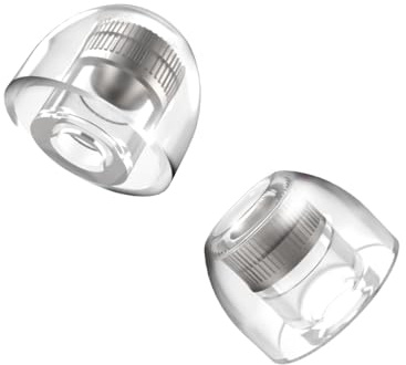 AZLA Mithryl IEM - Almohadillas de acero inoxidable quirúrgico para monitores de oído HiFi, auriculares con cable, auriculares IEM - Puntas de auriculares para boquilla de diámetro de 4,5 mm a 6 mm (L