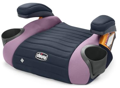 Chicco GoFit ClearTex Backless Booster Car Seat, Travel Booster Seat for Car, Portable Car Booster Seat for Children at Least 4 Years Old and 40-110 lbs., Orchid/Navy