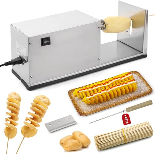 Cgoldenwall elettrico patate a spirale Cutter di taglio Tornado di patate macchina