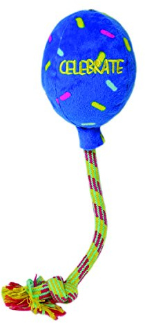 KONG Occasions Birthday Balloon Dog Toy Blue, Large