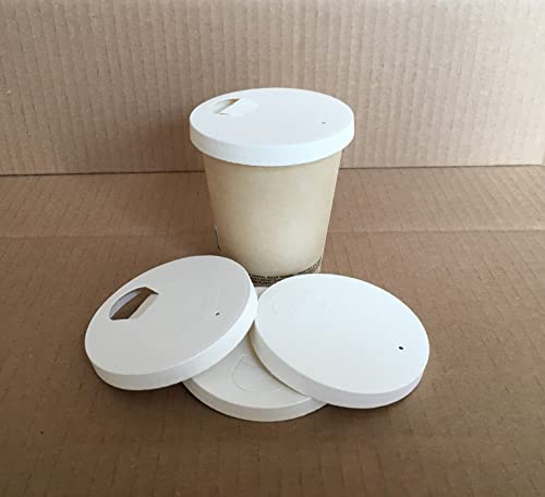 Nicoletti 100 HOT CUP CARTA 250 ml BICCHIERI TAZZE CON COPERCHIO IN CARTONCINO MUNITO DI FORO PER CAFFE AMERICANO e BEVANDE CALDE