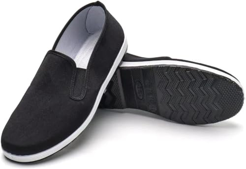 ktprniy Tai Chi skor, traditionell kinesisk Kung Fu skor av duk, gamla Peking-skor för kampsport, svart gummisula, unisex