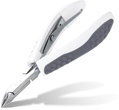 TITANIA Nagelhautzange mit Softtouch-Griff • Profi Hautzange für Maniküre & Pediküre • Extra scharfe Zange aus rostfreiem Edelstahl • Nagelhautschneider • Nagelhautschere extra fein