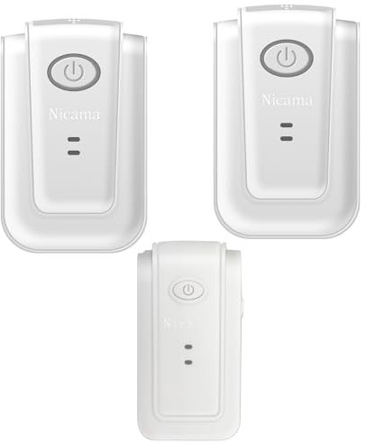 Nicama AS3 2TX+RX Headset Wireless Headworn Microphone, 2.4G Wireless Lavalier Microphone for Type-C Smartphone Canon EOS Nikon DSLR Camera Sony Camcorder Laptop PC (Black)