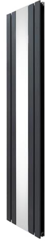 Radiador Plano con Espejo | 1800 mm x 425 mm | Gris Antracita | Doble Columna | Acero al Carbono | Kit Fijación con Soportes y Cepillo de Limpieza GRATIS | Garantía 15 años | Calefacción, Estufa