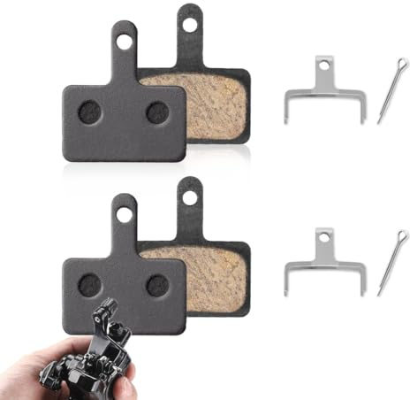 Lot de 4 Plaquettes de Frein pour Vélo, plaquette de Frein Métalliques, Haute Performance Plaquettes de Frein Velo, Rèsistant plaquette de Frein à Disque silencieuses Remplacement pour Shimano/Tektro