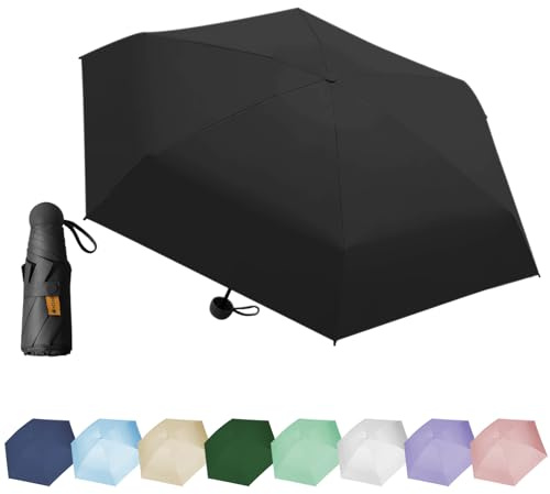 EEPLUYTY Mini-Regenschirm mit UV-Schutz und Sechs-Knochen-System - Sonnenschutz für den Außenbereich, tragbar für Regen oder Sonnenschein