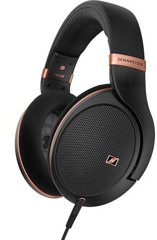 Sennheiser Cuffie cablate HD 505 – Cuffie sovrauricolari con suono e bassi, fascia per il massimo comfort per musica, lavoro o gioco, cavo da 1,8 m, borsa con coulisse, edizione rame