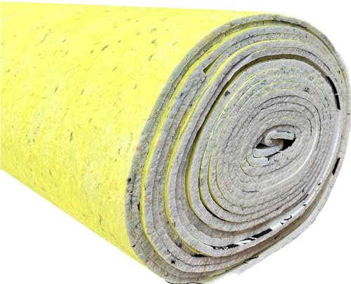 IMPERIAL STUDIOS Rouleau de sous-couche de moquette | Tapis en mousse PU de 7 mm – Confort, réduction de la chaleur et du bruit | Couverture de 7,5 m² | Antidérapant | Résistant aux taches |
