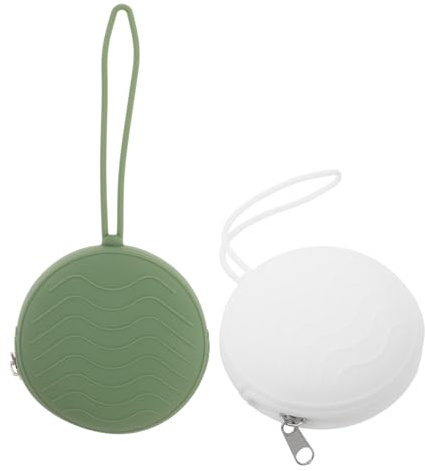 Mipcase Porte-tétine pour Bébé en Silicone 2pcs Fermeture Éclair Sécurisée, Petit Porte-monnaie Portable pour Voyage et Usage Quotidien