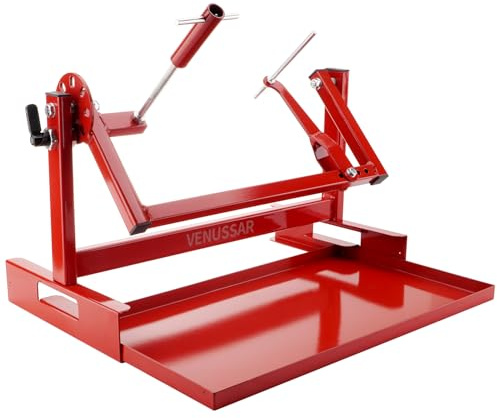 Venussar Motorcycle Engine Stand, for 2 Stroke or 4 Stroke Vertical-Type Single Cylinder Engines, Engine Stand for Motorcycle, ATV, Dirt Bike(Red)