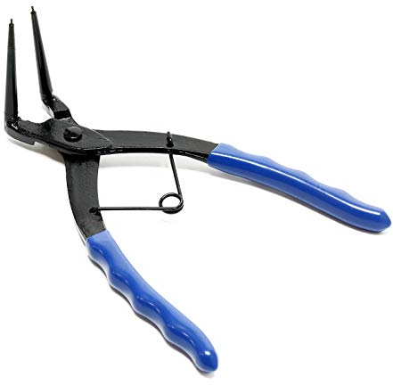 XPOtool Sprengring Zange 90° Winkel, 65 mm lange Spitzen, Seegeringzange aus Carbonstahl für Innenringe Innensprengringe, Sicherungszange mit rutschfestem Griff