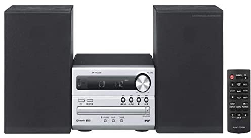 Suinga Micro chaîne Hi-Fi, Bluetooth, équipement audio pour votre maison, CD, Bluetooth, USB, MP3, radio FM, 20 W (RMS), design compact, égaliseur). Couleur : argenté.