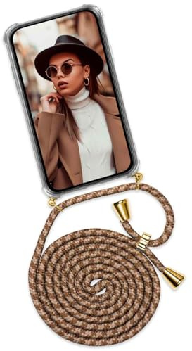 ONEFLOW Cadena para teléfono móvil «Twist Case» compatible con Xiaomi Redmi Note 9 – Funda con banda extraíble para smartphone Necklace, funda de silicona para el cuello, cadena intercambiable –