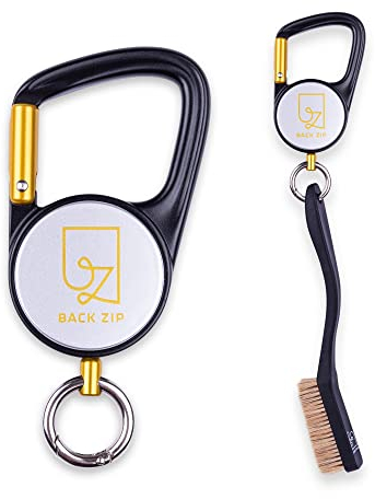 back zip Keenon Sports® Kletterbürste Sicherung – Kletterbürste & Boulderbürste – Karabiner Rolle – 2er Set – Kletterzubehör – für sicheren Grip in der Wand Klettern