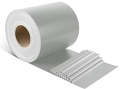 VIRSUS 1 Rotolo Frangivista per Recinzione in PVC 4561, Misura 19 cm x 35 Mt, Peso 450g/m2, 20 Clip di Fissaggio, Striscia Privacy per Balcone, Giardino, Protezione dal Vento e Raggi UV (Bianco)