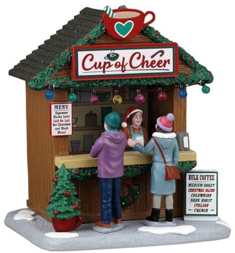 Lemax Heißgetränke-Kiosk „Cup of Cheer“ aus Harz H13,3 x 11,5 x 10,5 cm