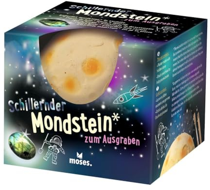 moses. Mondstein zum Ausgraben, Ausgrabungsset für Kinder, mit Ausgrabungswerkzeug, Geschenk zum Geburtstag, zur Einschulung, zu Weihnachten