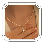 TINGN guldkedja med bokstäver för kvinnor flickor – 14 karat guld förgylld tvinnad pansarkedja zirkon bokstäver A-Z hänge kedja guld halsband namnkedja smycken för kvinnor flickor presenter