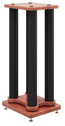 Soportes de madera para altavoces de escritorio y satélite de cine en casa, con diseño hueco para mejorar la acústica, 1 pieza (20 x 25 x 70 cm)