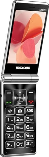 Flip Phone MM835 4G Mobile phone with 2 Large Displays 3.5 & 2,4, Hearing Aid Compatibility (HAC), SOS Button, Unlocked & SIM Free, USB-C