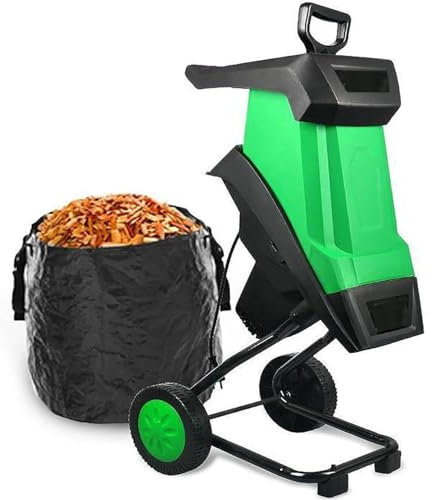 Astilladora Eléctrica 2400w Con Bolsa 50l,Trituradora De Madera Para Huerto Y Jardín,Corte Rápido 4500 Rpm,Protección Contra Sobrecargas,Convierte Desechos En Mulch Nutritivo,Chippers