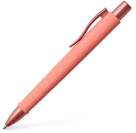 Faber-Castell 241125 – kulspetspenna Poly Ball Urban Coral, 1 styck, med utbytbar XB påfyllning, dokumentsäker