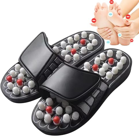 Massage Slides - Breathable Reflexology Sandals, Comfortable Foot Slippers, Portable Home Spa Shoes | Unisex Massage Slides For Men