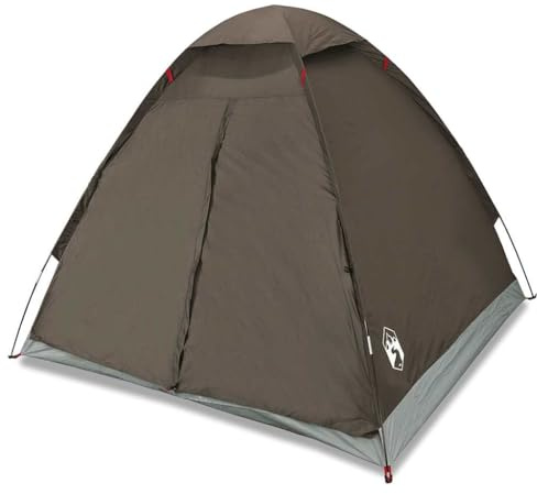 HFXHIJXQ Tienda de campaña de cúpula para 4 personas, marrón, 248 x 212 x 136 cm, de poliéster 185T con revestimiento de poliuretano, ligera tienda de campaña para exteriores con bolsa de transporte