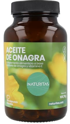 Aceite de onagra | 150 perlas | Naturitas Essentials | Rico en GLA | Bienestar femenino y piel saludable | Ácidos Grasos y Omegas