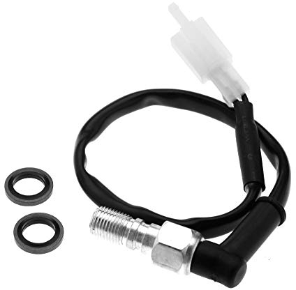 Create idea Hydraulic Brake Pressure Light Switch Banjo Bolt Brake Light Switch with 2 Washers Universal Fit for Motorcycle Motorbike with Size M10 x 1.25mm