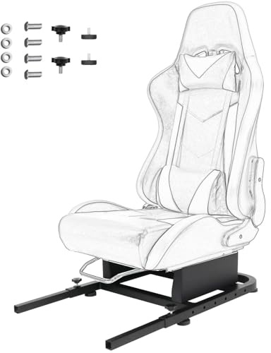 Hottoby Rear Seat Stand Racing Wheel Frame Parts/Accessories Mounting Seat Installable Most Chair Stand Simulator Cockpit Wheel and Pedals Not Included