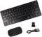 KeautFair Set di Mouse per Tastiera, Senza Fili, Bluetooth e 2,4 GHz, Collegamento Tramite Ricevitore USB, Multi-dispositivo, Tastiera Wireless Silenziosa con Mouse per PC/Laptop, Colore Nero