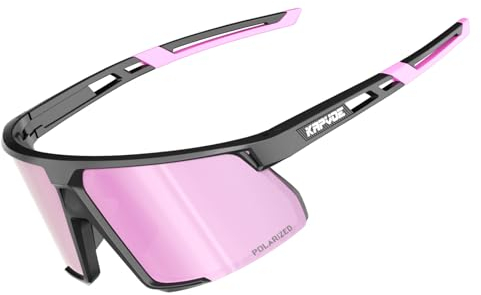 KAPVOE Polarisiert Fahrradbrille Herren Damen Radfahren Sportsonnenbrille Sportbrille Uv400 Schutz Sport MTB Radbrille Radsport Fahren Baseball Laufen Golf Volleyball Angeln 04