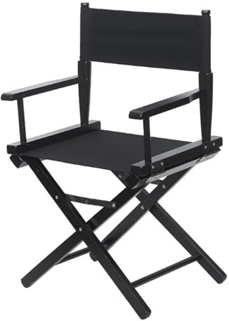 Ukkajovlex Regiestuhl Klappbar Komfortabl， Klapphocker Faltbar Holz， Klappstuhl Schwarz Platzsparender， Campingstuhl Kleines Packma， Praktisches Für Garten & Camping Picknick, Outdoor(Black)