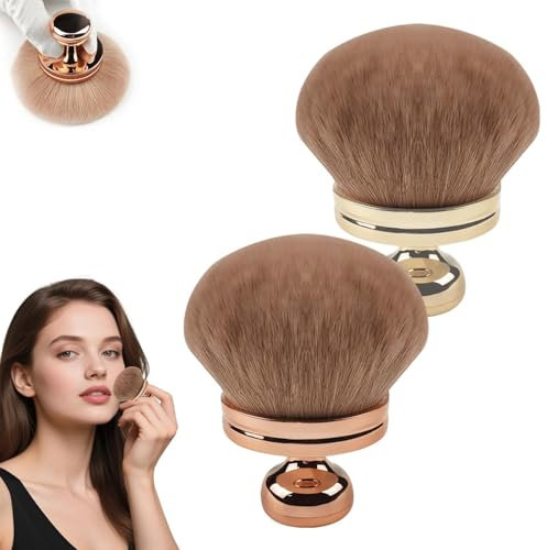 2 pcs gros pinceau maquillage corps,pinceau kabuki fond de teint,pinceau poudre libre,houpette maquillage poudre libre,pinceau blush poudre,Application visage jambes corps crème solaire cosmétiques