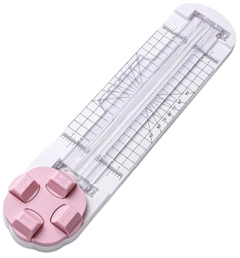 Massicot - Coupe Papier 4 En 1 Robust Avec Base Antidérapante | Avec Base Antidérapante Règle Portable Outil de Précision - Pour Loisirs Créatifs Scrapbooking Bureau Tissu