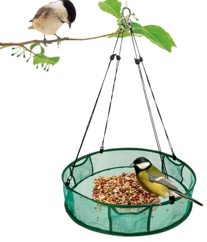 Mangiatoie per uccelli da esterno - Con 3 sacchetti per mangime | Mangiatoia da appendere per uccelli selvatici colibrì - Per colibrì fringuelli da cuccia in giardino spazio esterno balcone terrazza