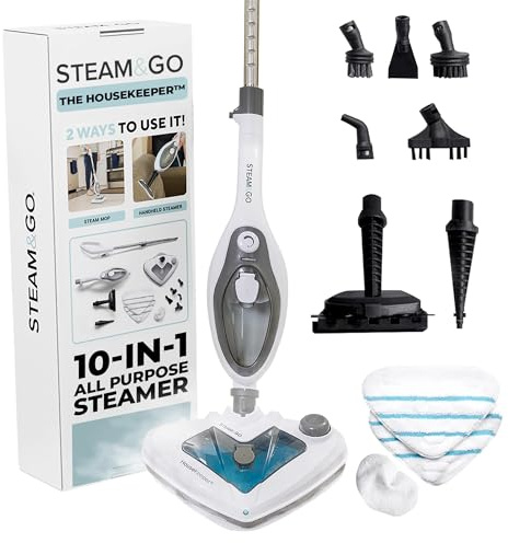 Steam & Go 10-in-1 Multi-Surface Steam Mop - Deep Clean with Heat