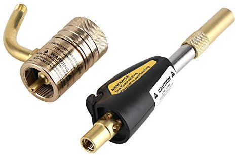 Antorcha de Gas, Cabezal de Antorcha de Llama, Antorcha Turbo de Autoencendido de Gas Soldadura Fuerte Soldadura de Propano Pistola de Fontanería Herramienta para Soldar Fontanería Aire Acondicionado