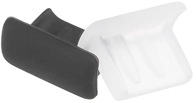 sourcing map 20 Piezas Silicona Mini USB Tapa Puerto Cubierta Antipolvo Protector 7mmx2mm Negro Transparente