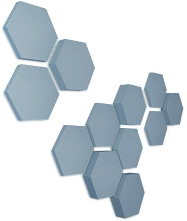 platino24 Akustikpaneele 12 Elemente Edition LOFT 3D I Ø 300mm Akustikplatten Schalldämmung Wand & Decke I Akustikschaum Schall-Absorber aus Basotect 30-70mm mit farbiger Akustikbeschichtung