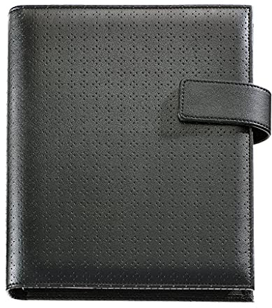 Miquelrius - Terminplaner 12 Monate (Januar 2024 bis Dezember 2024), Tagesansicht, Caddy-Größe 80 x 120 mm (ähnlich A7), Kunstleder gestanzt, schwarz, katalanisch