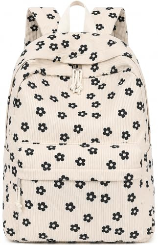 Bluboon School Backpack for Teen Girls Bookbags Elementary High School Corduroy Laptop Bags Women Travel Daypacks