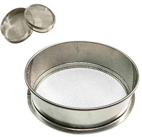 Garden Heavy Duty Stainless Steel Sieve | Fine Mesh Soil Sieve | Metal Wire Mesh Strainer
