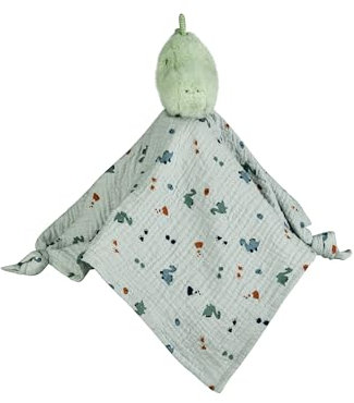 Sterntaler Schmusetuch L Dino Rexi - Baby Kuscheltuch aus weichem Flausch - Baby und Kinder Schnuffeltuch zum Kuscheln und Greifen - Kuscheltier zum Spielen und Entdecken, graublau