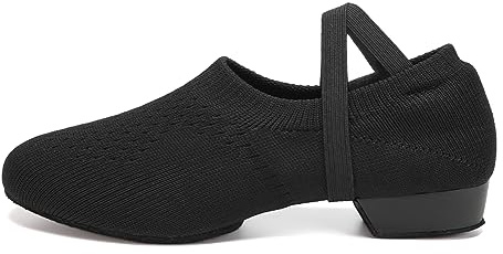 VCIXXVCE Chaussures de Pratique de Danse Latine Femmes Bout Fermé Salsa Bachata Chaussures de Danse D'entraîne